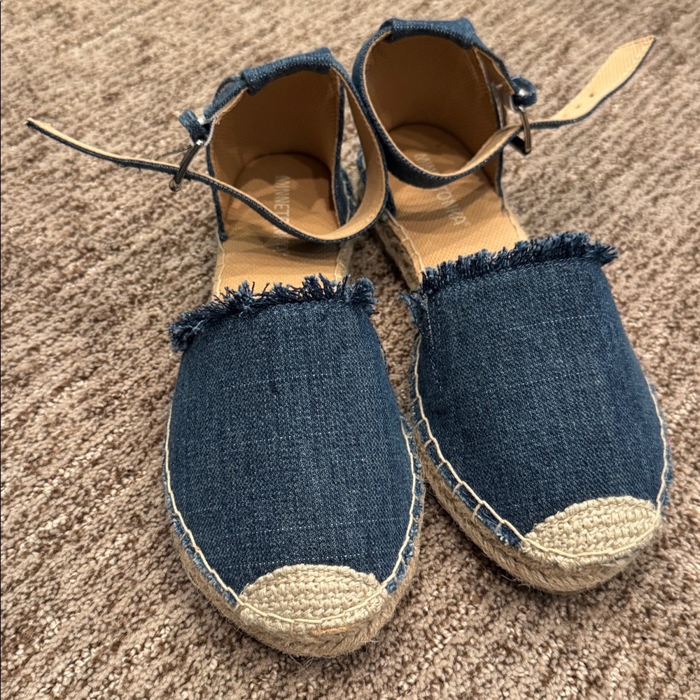 Minnetonka Blue Denim Espadrille Flats